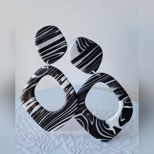 Monochrome Swirl Earrings